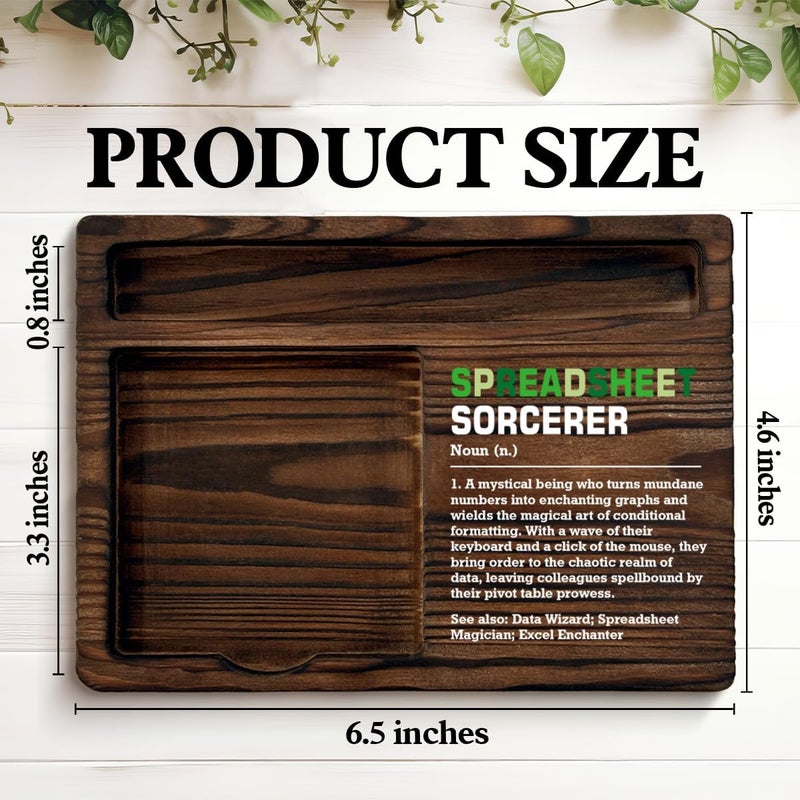 QODMGD Funny Office Gifts for Accountant Data Analysts Spreadsheet Sorcerer Sticky Note Holder for Office Cubicle Desk Decor - Image 2